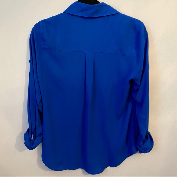 Sheer blue button up - Picture 3 of 3